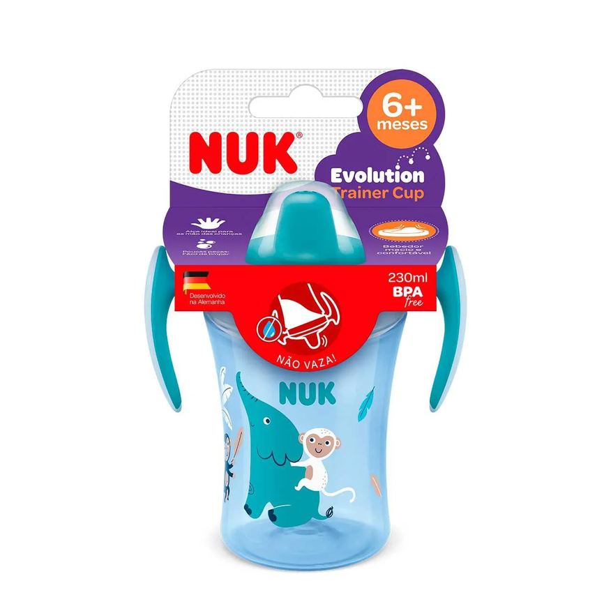 NUK Copo Trainer Evolution Bico TPE Azul 230ml - 1 unidade