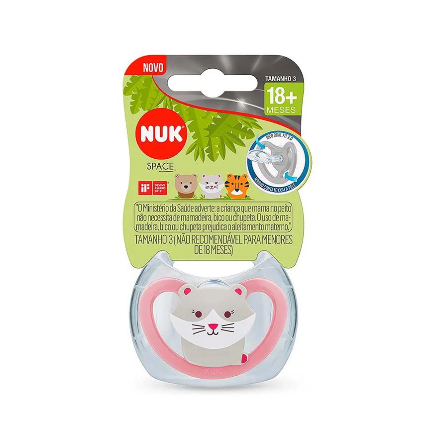 NUK Chupeta Space Silicone Girl S3 - 1 Unidade