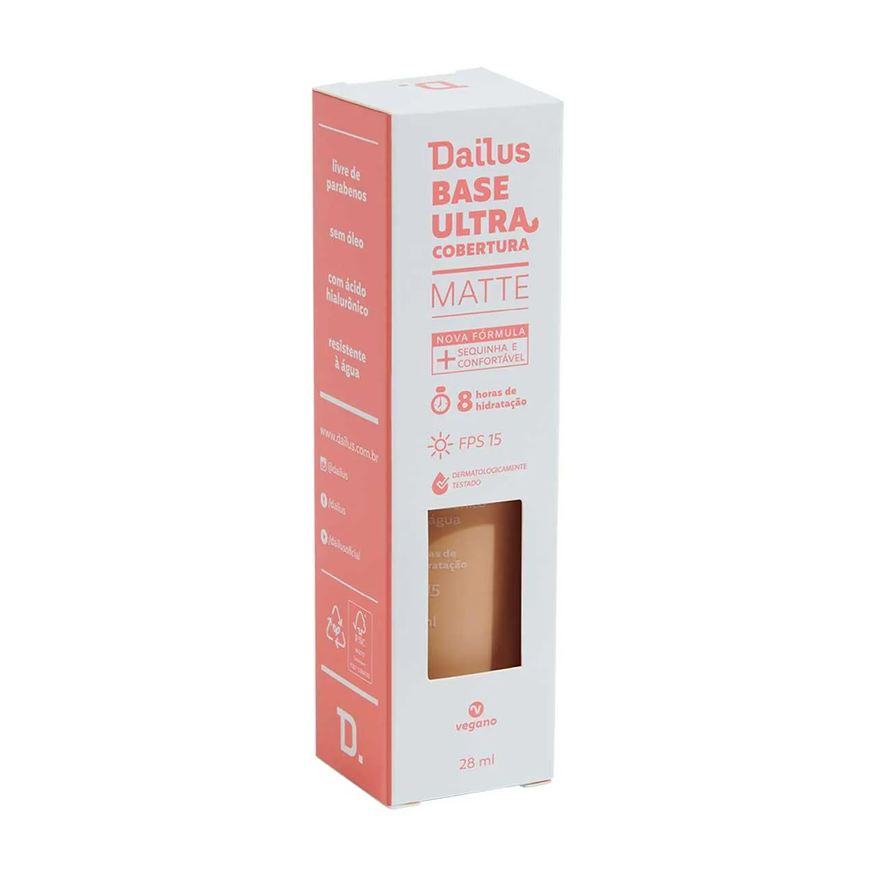 Líquida Base Dailus Ultra Cobertura Matte 28ml - D6 Médio