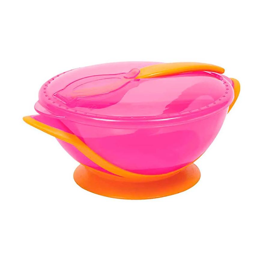 Buba Kit Refeição com Colher Baby Rosa com 1 unidade