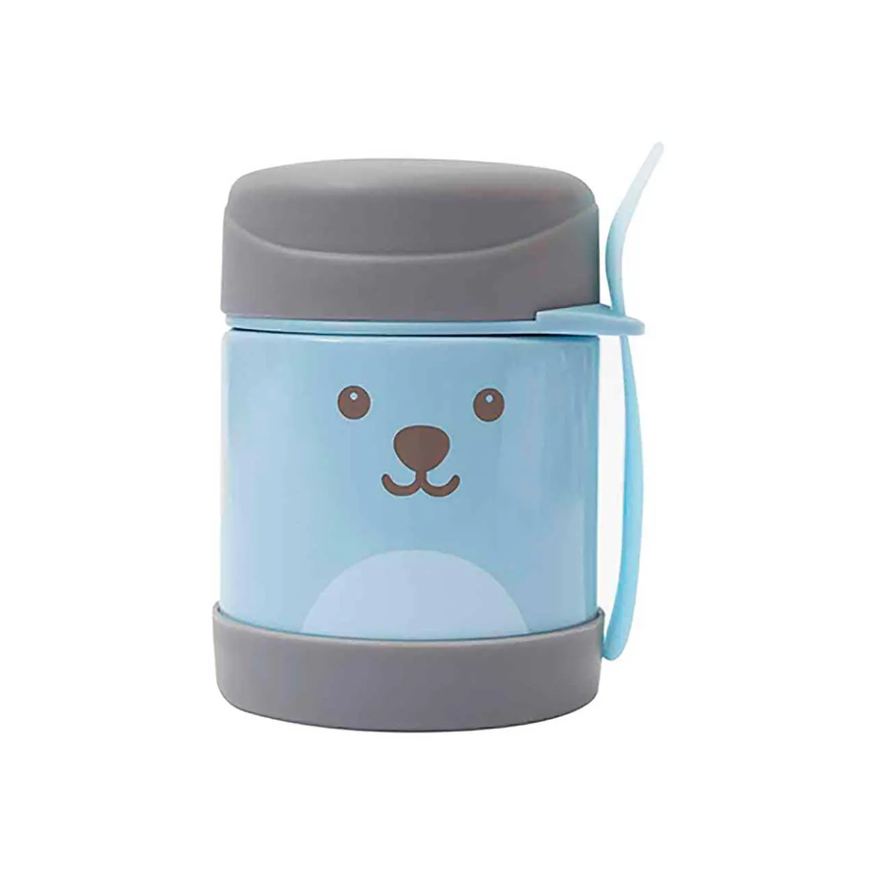 Buba Pote Térmico para Alimentos com Colher Baby Gumy Azul 1 unidade