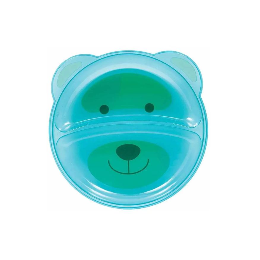 Buba Prato com Divisória Baby Ursinho Azul 1 unidade