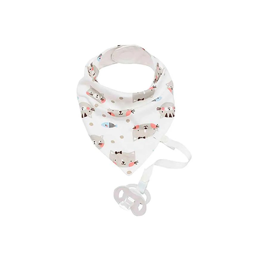 Buba Bandana com Prendedor de Chupeta Baby Gatinha com 1 unidade