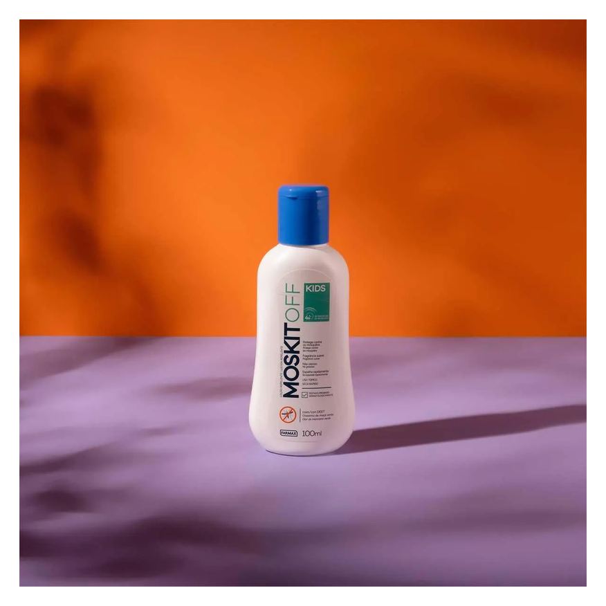 de Repelente Inseto Infantil Moskitoff Kids com DEET Loção 100ml