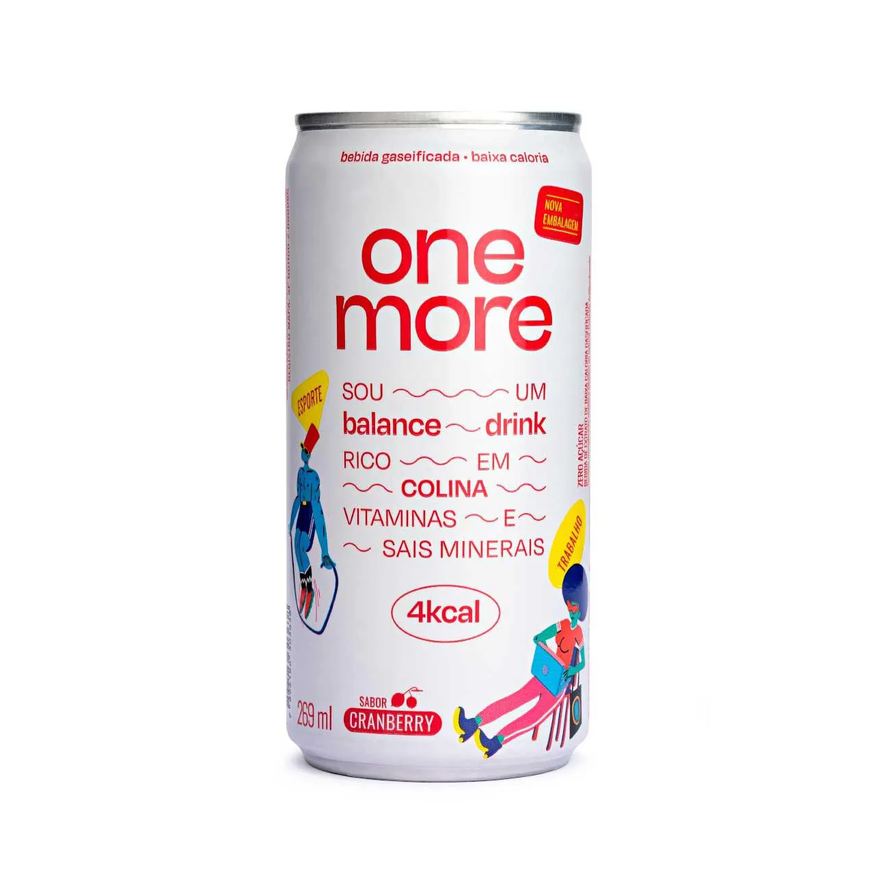 One More Bebida Balance Drink Cranberry Lata com 269ml