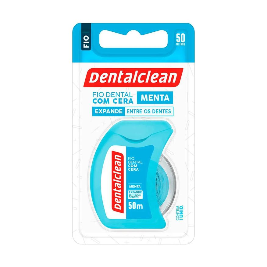 Dentalclean Fio Dental com Cera Menta Fresh com 50 metros