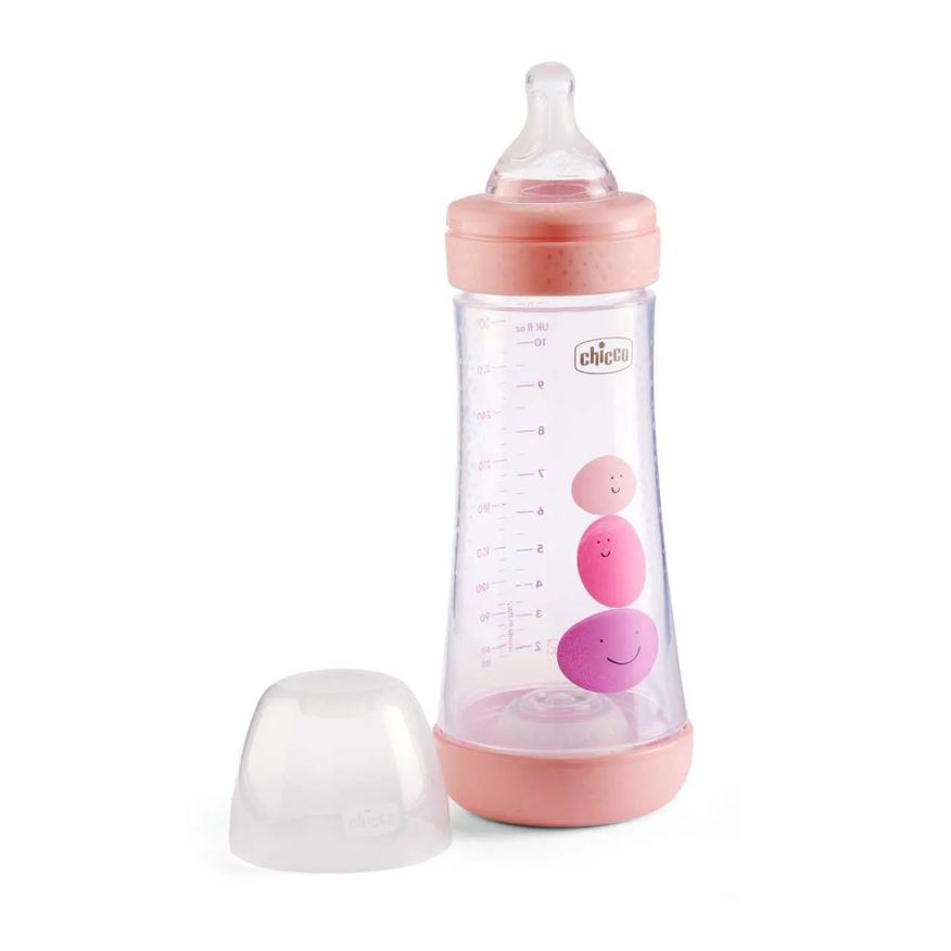 Chicco Mamadeira Perfect 5 Fluxo Rápido 4m+ Rosa 300ml - 1 unidade