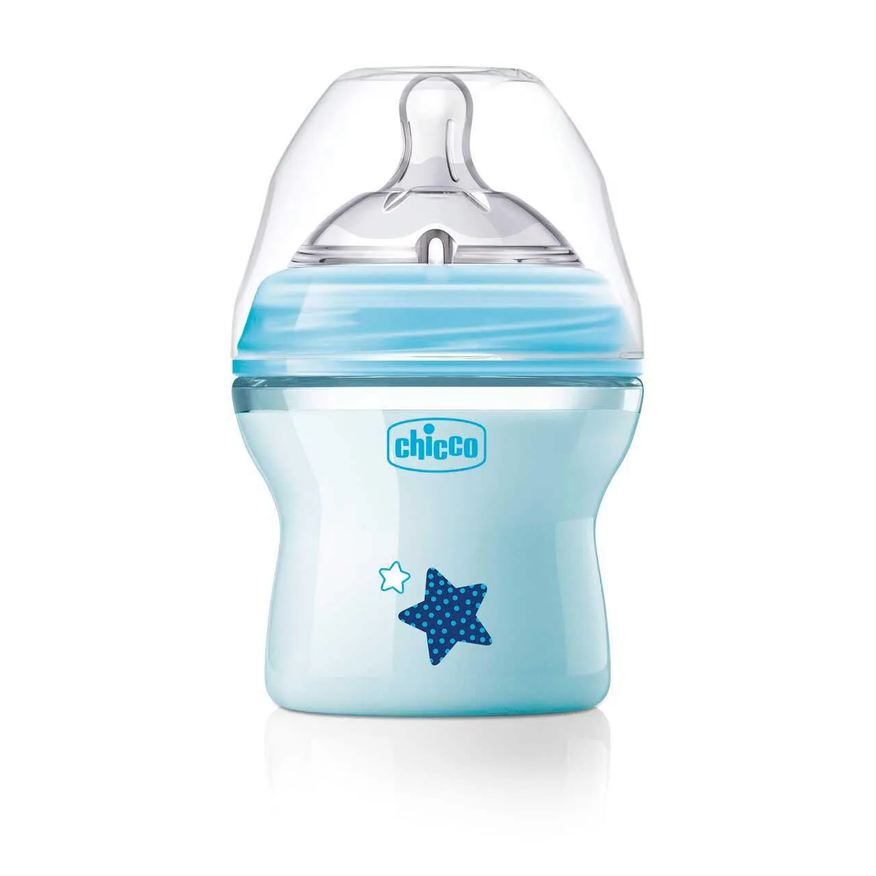 Chicco Mamadeira Natural Feeling Color 0m+ Azul 150ml - 1 unidade