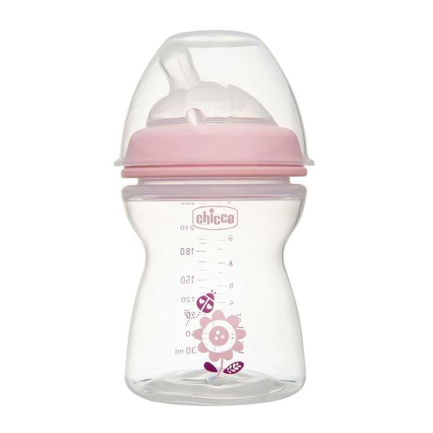 Chicco Mamadeira Step Up Fluxo Médio 2m+ Rosa 250ml - 1 unidade