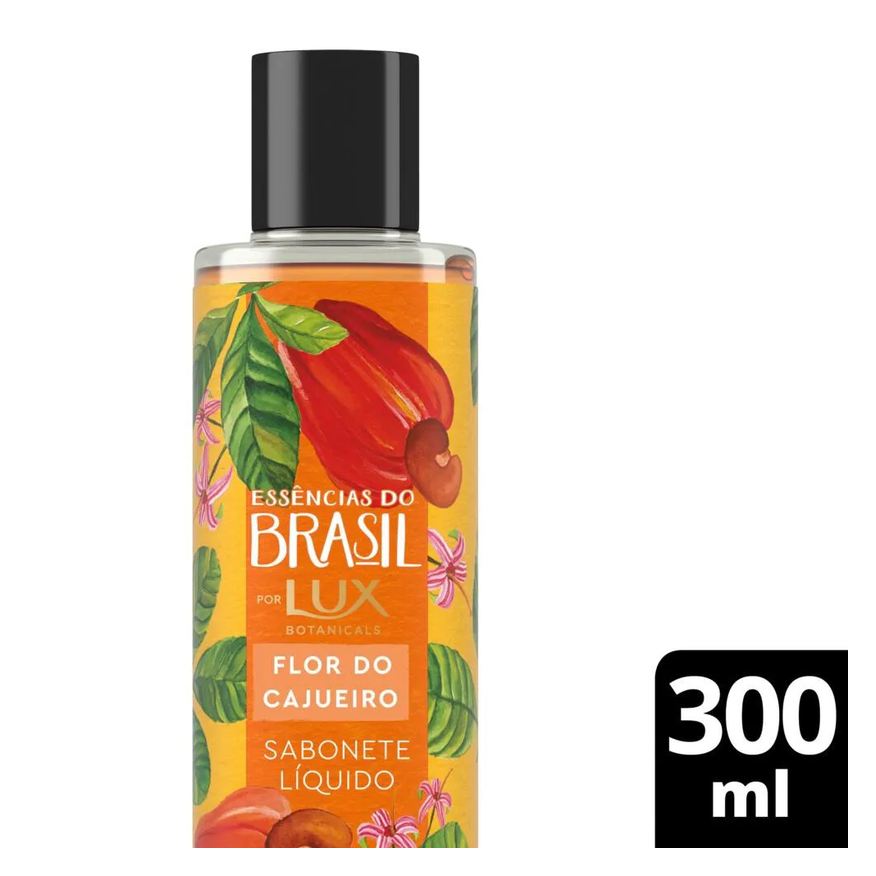 Lux Sabonete Líquido Botanicals Essências do Brasil Flor do Cajueiro com 300ml