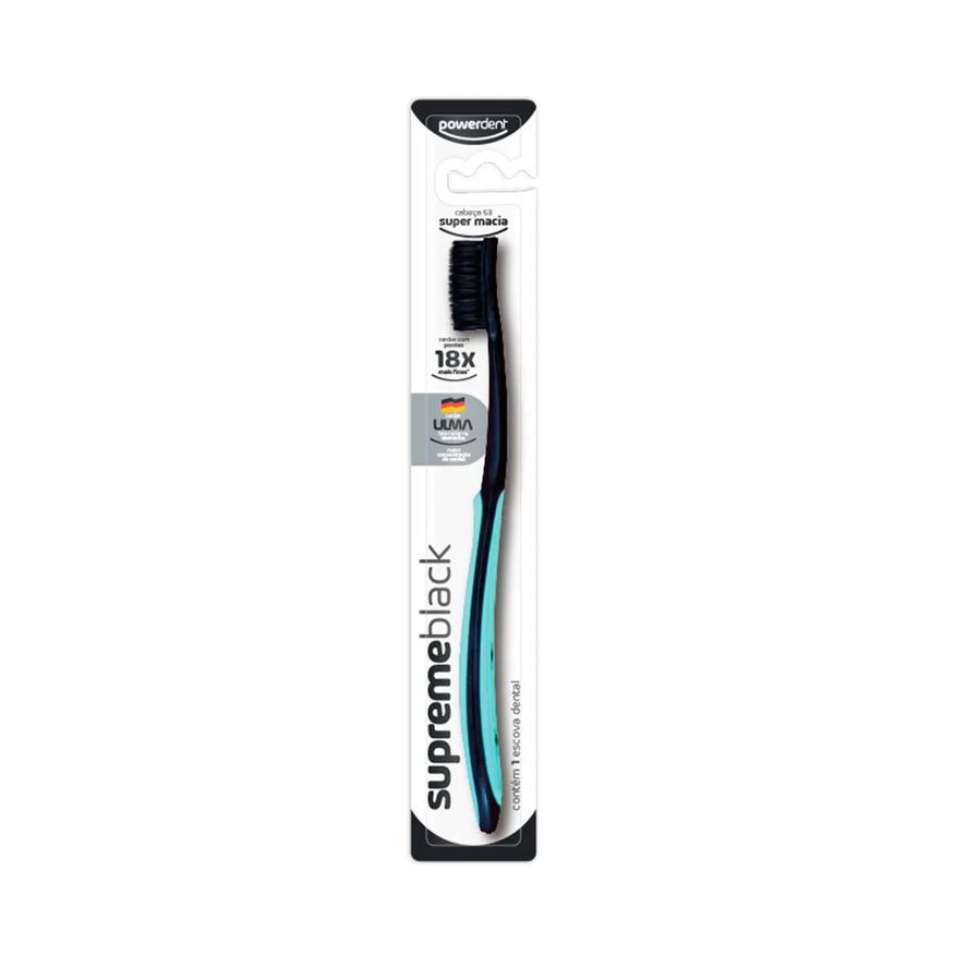 Powerdent Escova de Dente Supreme Black com 1 Unidade