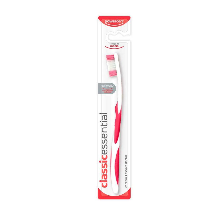 Powerdent Escova de Dente Classic Essential Macia com 1 Unidade