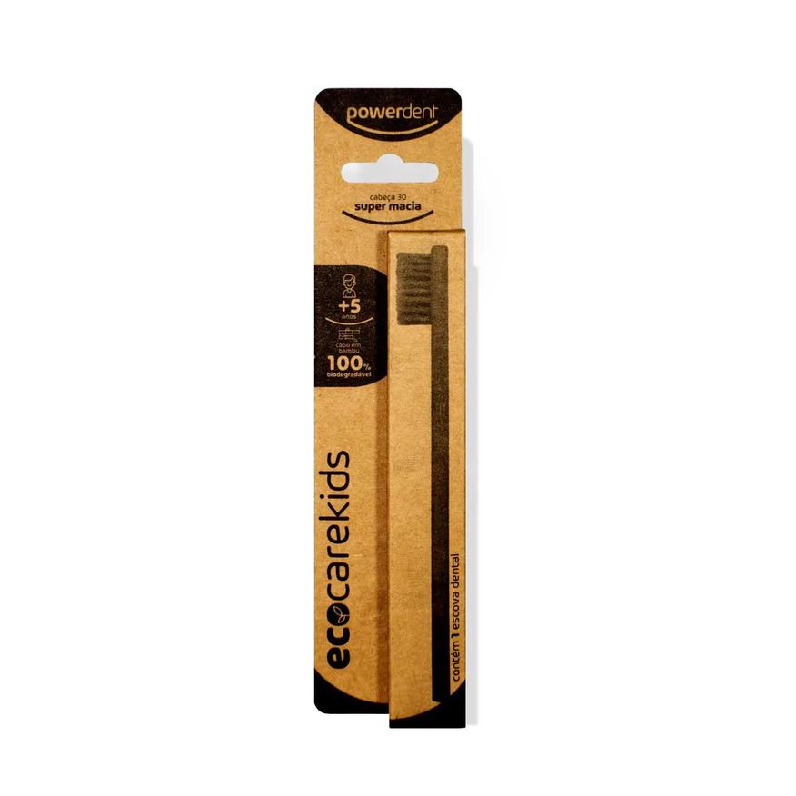 Powerdent Escova de Dente Eco Care Kids Bamboo com 1 Unidade