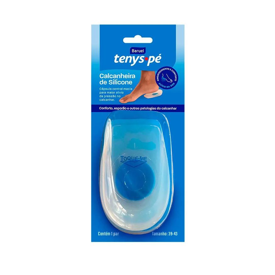 de Calcanheira Silicone Tenys Pé Tamanho 39 a 43 com 1 par