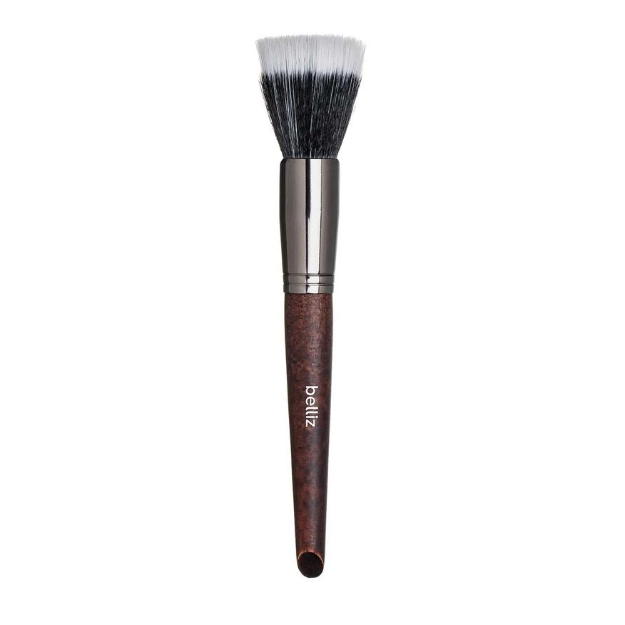 Big Universo Pincel para Maquiagem Belliz Wood Duo Fiber com 1 Unidade