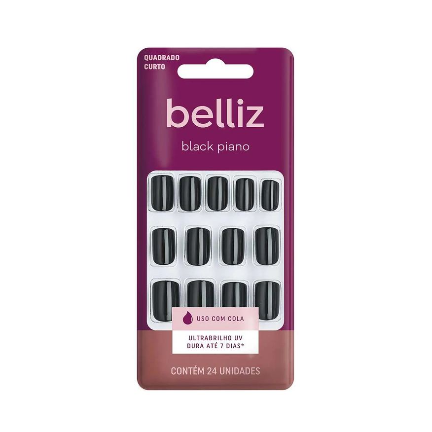 para Tips Alongamento de Unhas Belliz Square 100 Unidades