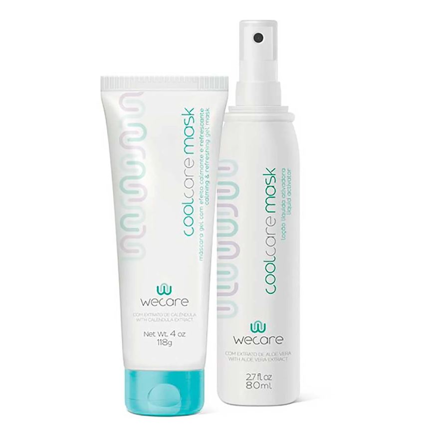 Wecare Máscara Gel Facial Cool Care com 118g + Loção Ativadora com 80ml