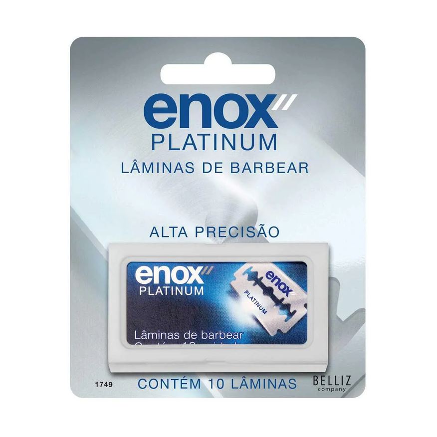 de Lâmina Barbear Enox com 10 Unidades