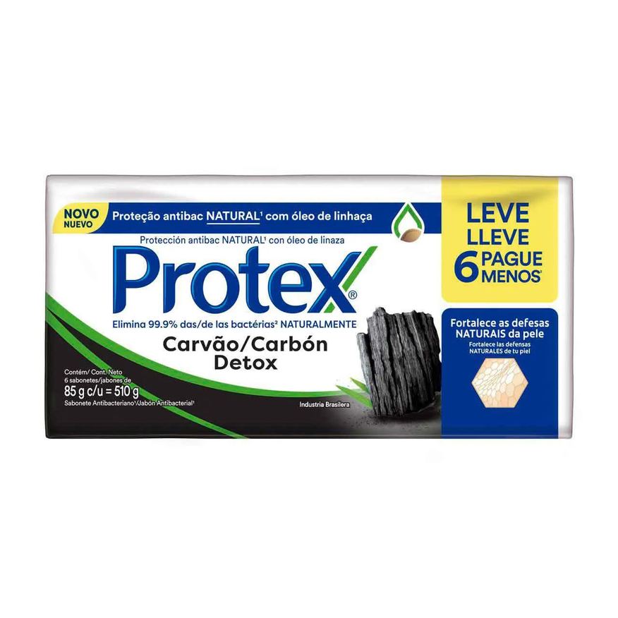 Protex Sabonete em Barra Carvão Detox 6 Unidades