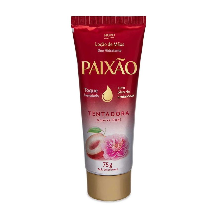 Paixão Loção para Mãos Deo Hidratante Tentadora Ameixa Rubi 75g