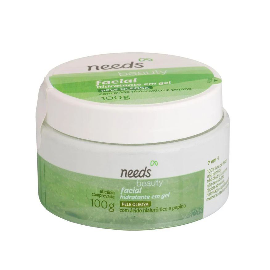Needs Hidratante Facial Beauty Ácido Hialurônico e Pepino 100g
