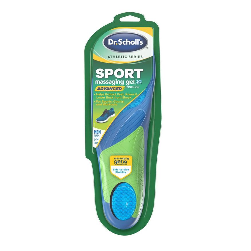 de Palmilha gel Dr. Scholls Athletic Series Sport Men Azul Transparente 1 par