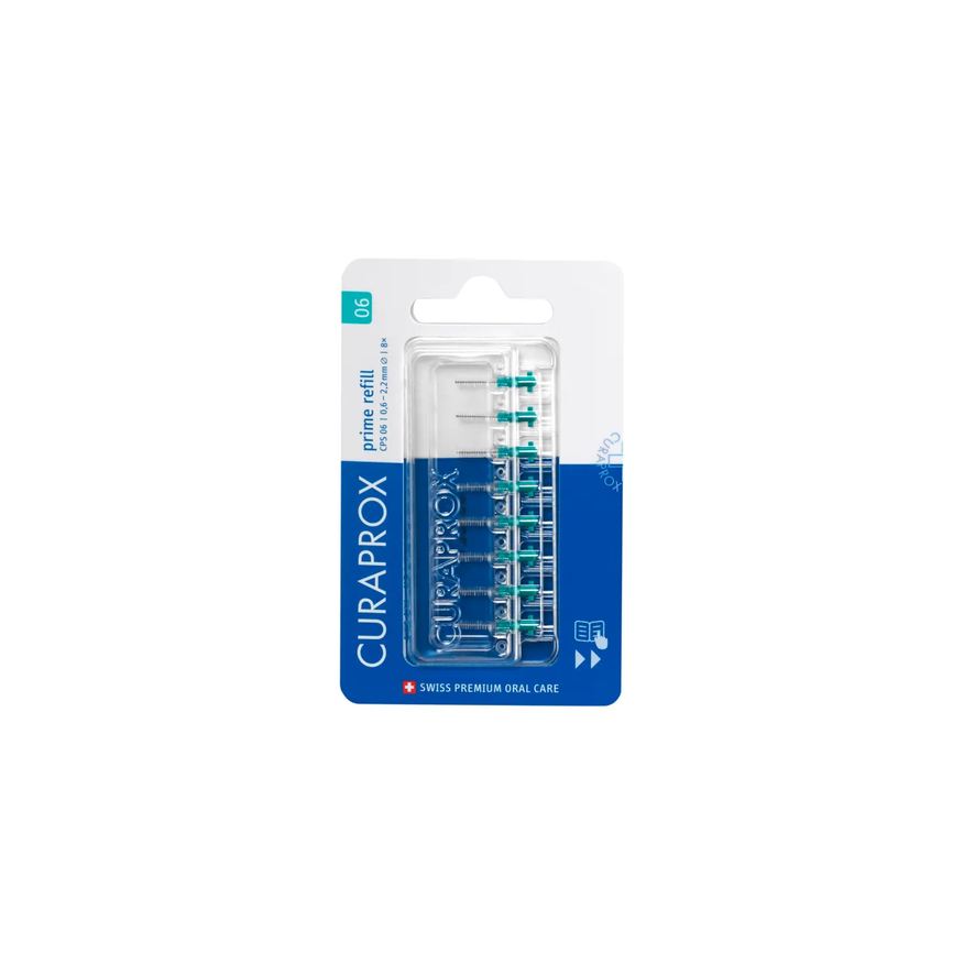 para Refil Escova Interdental Curaprox Prime 0,06mm 8 unidades
