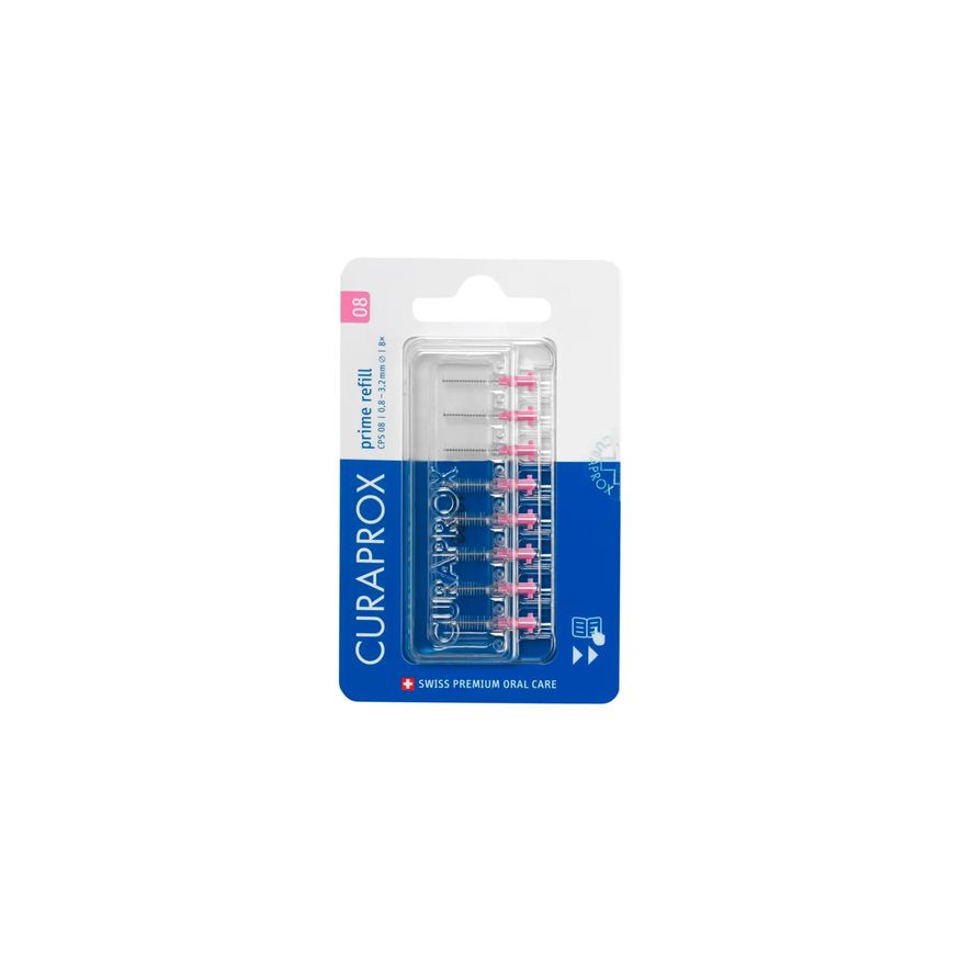para Refil Escova Interdental Curaprox Prime 0,08mm 8 unidades