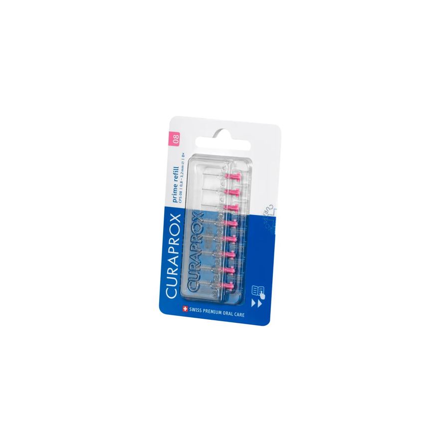 para Refil Escova Interdental Curaprox Prime 0,08mm 8 unidades