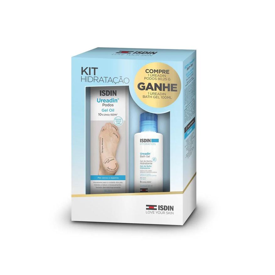Ureadin Kit Hidratação: Creme para os pés 80,25g + Gel de Banho Isdin 100ml