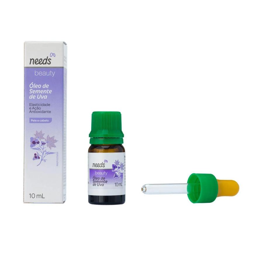 Needs Óleo de Semente de Uva Beauty Pele e Cabelo 10ml