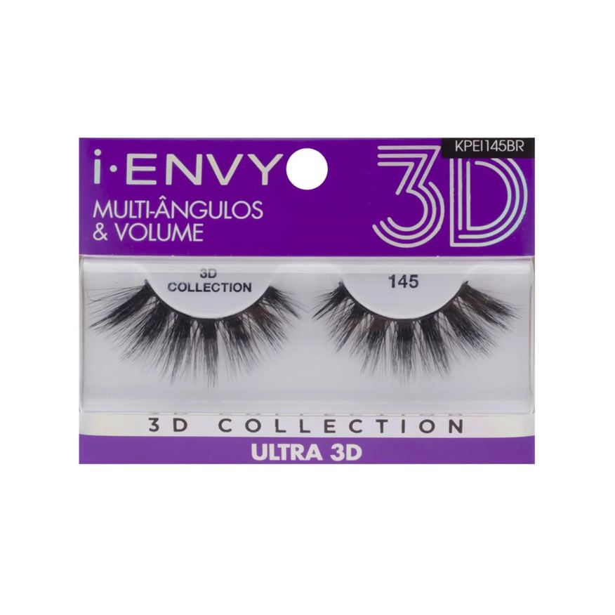 Kiss Cílios Postiços 3D I-Envy Lash Collection Ultra 145 - 1 unidade