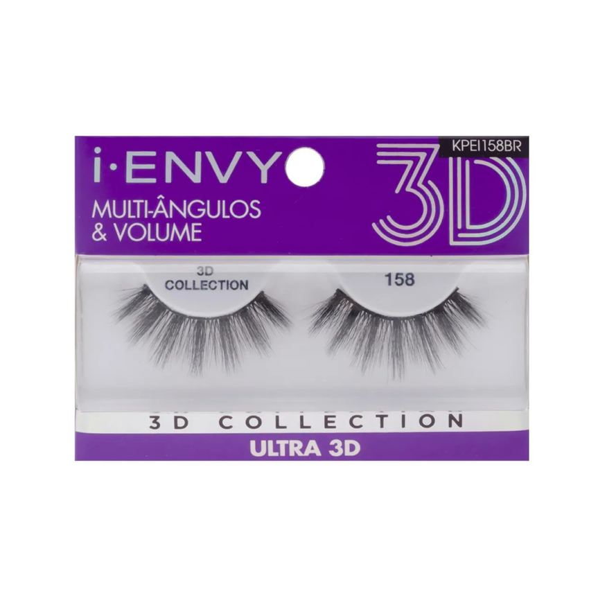 Kiss Cílios Postiços 3D I-Envy Lash Collection Ultra 158 - 1 unidade