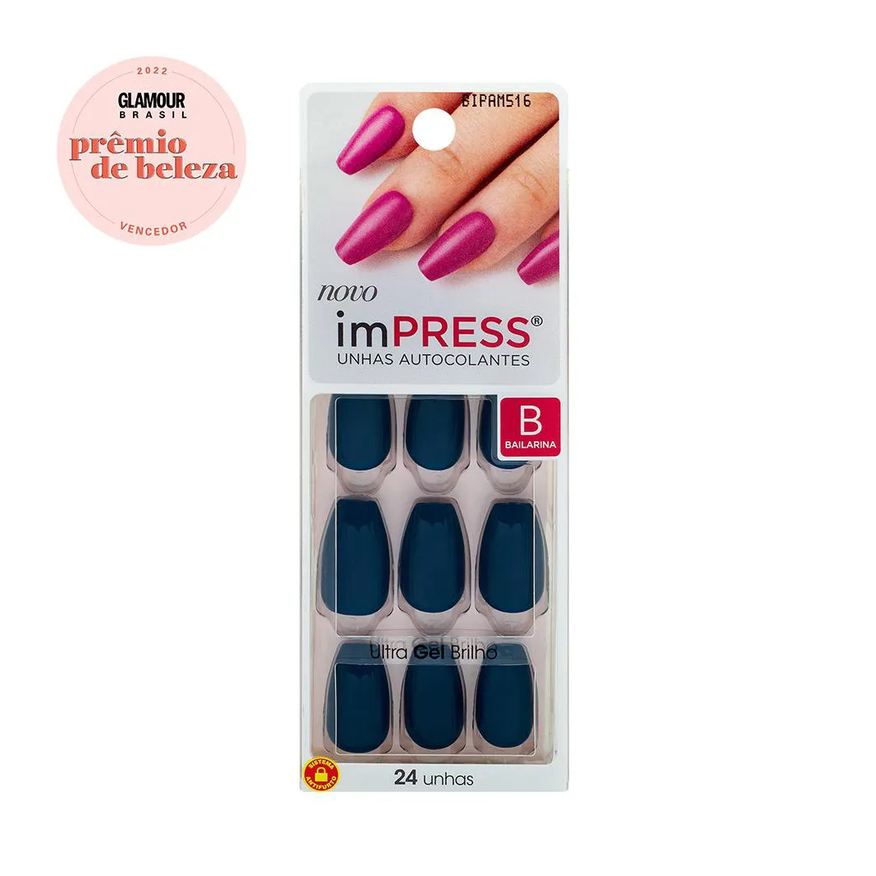 Autocolantes Unhas Kiss NY Impress Bailarina Sapphire - 24 Unidades