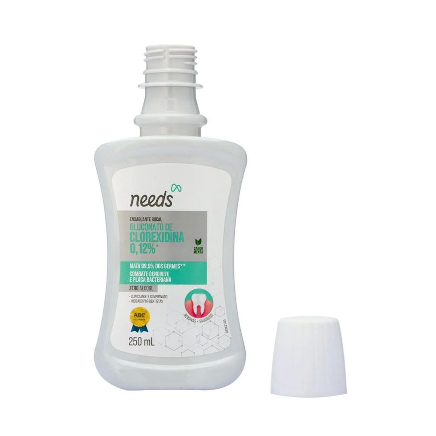Needs Enxaguante Bucal Clorexidina 0,12% Menta Sem Álcool 250ml
