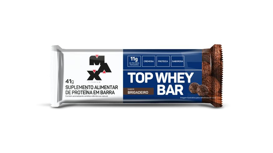 Max Titanium Barra de Proteína Top Whey Bar Brigadeiro 41g