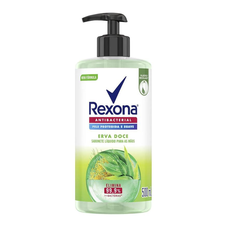Rexona Sabonete Líquido para as Mãos Antibacterial Erva-Doce 500ml