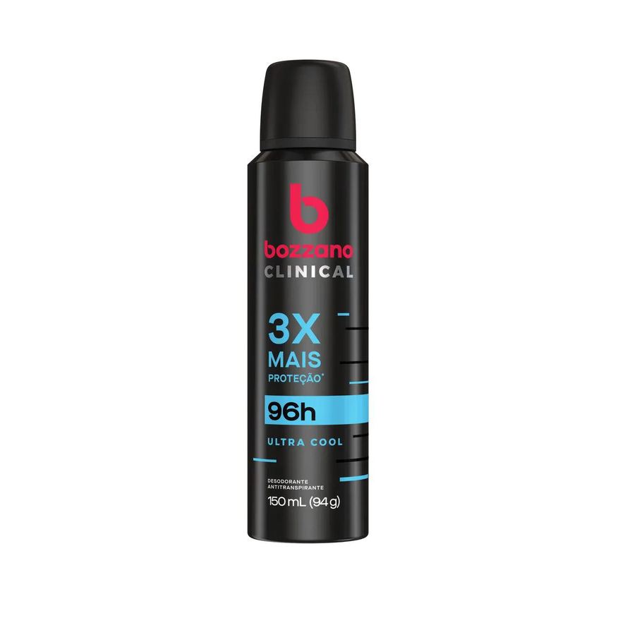 Bozzano Desodorante Antitranspirante Aerosol Clinical Ultra Cool Masculino 96h 150ml