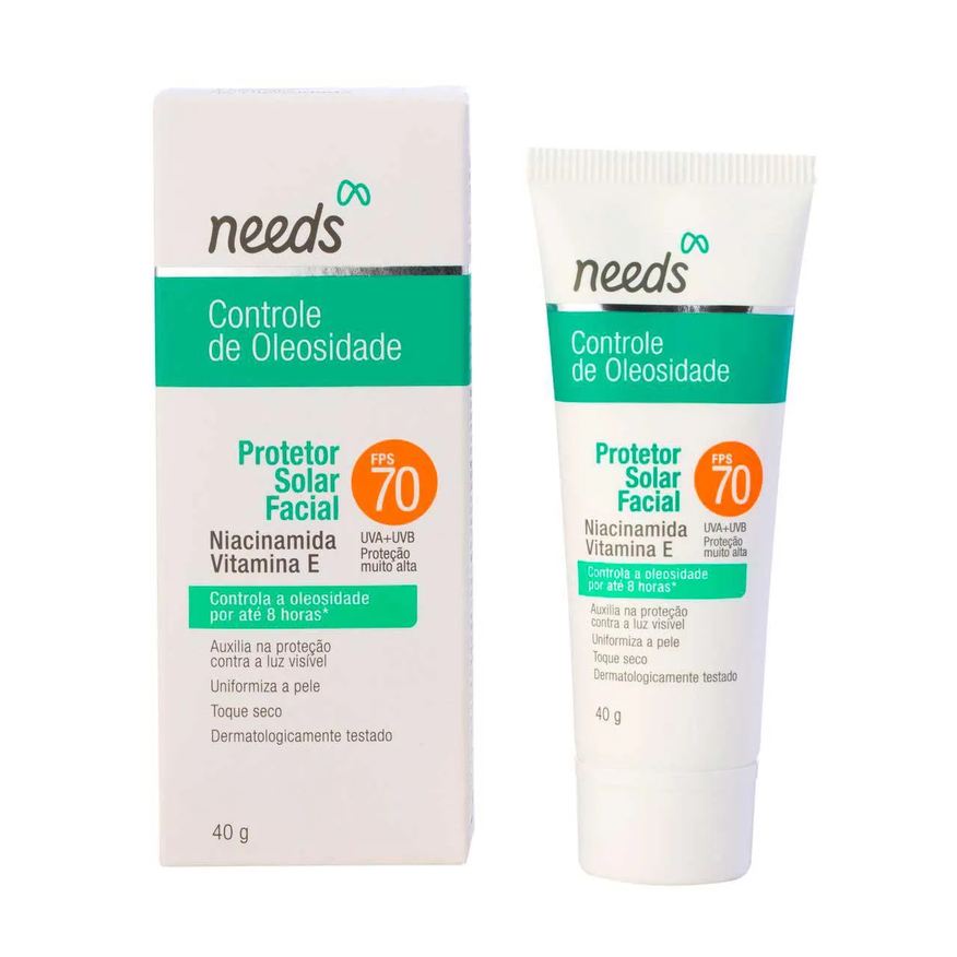 Needs Protetor Solar Facial Controle de Oleosidade FPS 70 40g