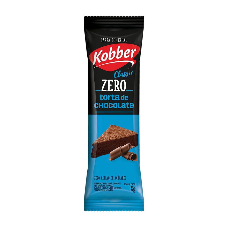 Kobber Barra de Cereal Classic Zero Torta de Chocolate 18g