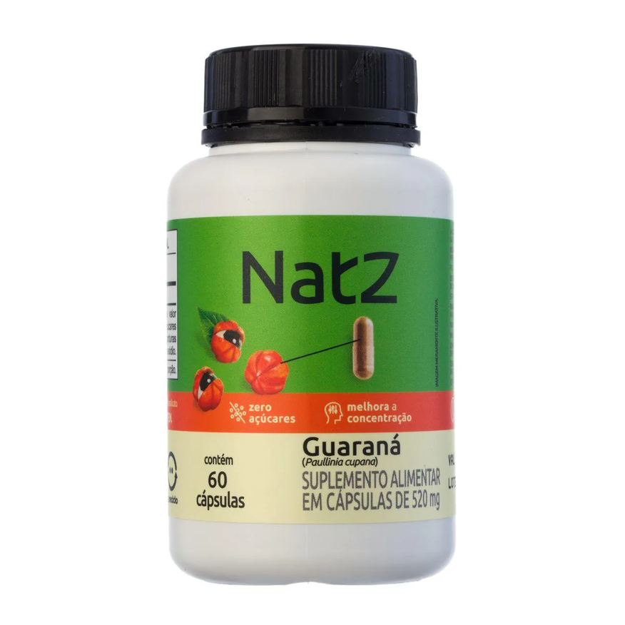Natz Guaraná 520mg 60 Cápsulas