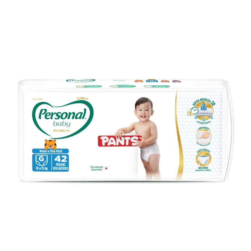 Personal Fralda Calça Baby Premium Pants G 42 unidades