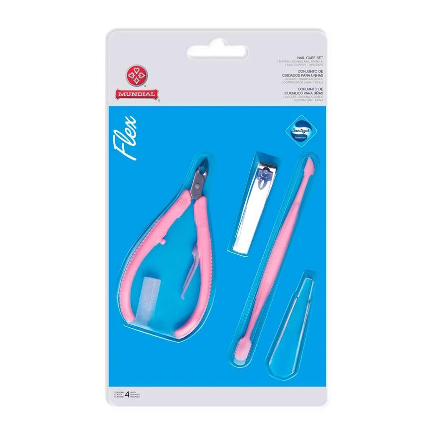 de Kit Cuidado para as Unhas Mundial Flex 4 peças
