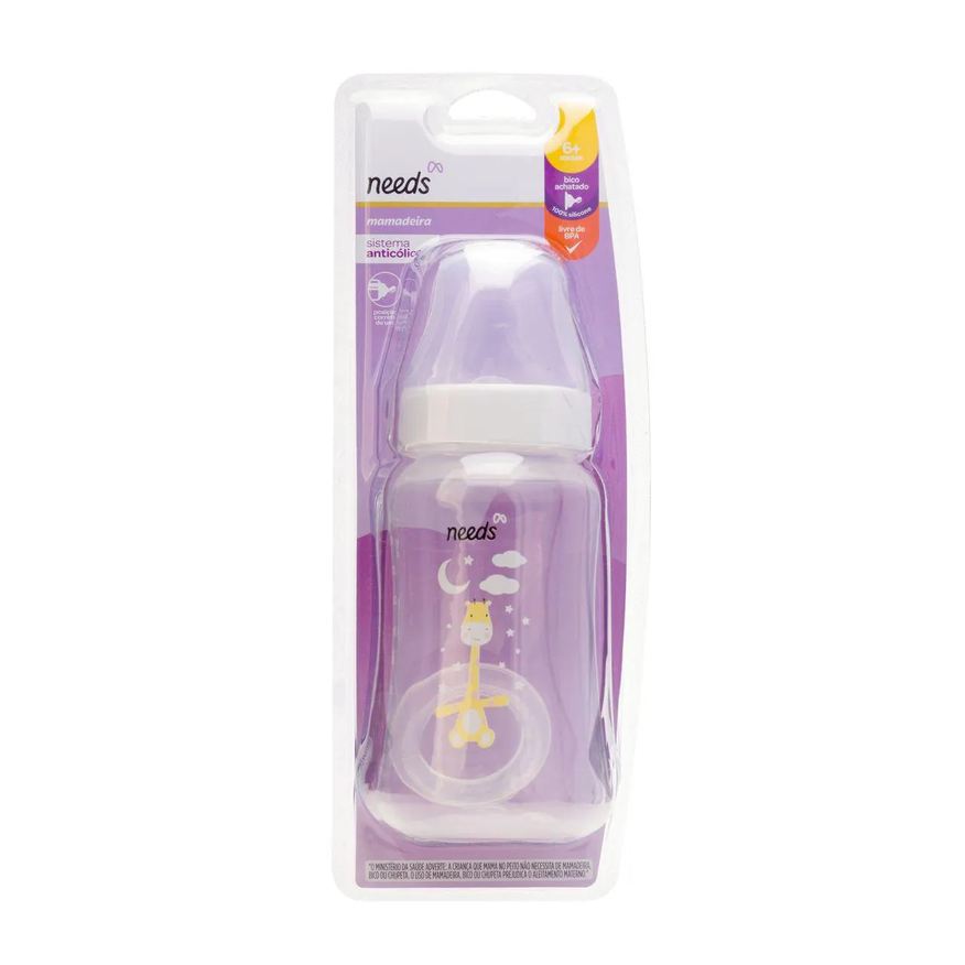 Needs Mamadeira Anti-Cólica 6+ Meses 330ml 1 Unidade
