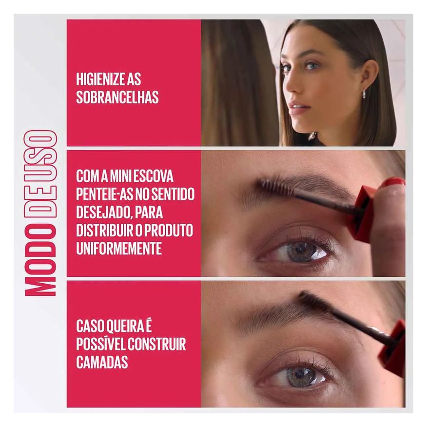 Maybelline Gel de Sobrancelha NY Tattoo Brow 3 Dias Deep Brown 5ml