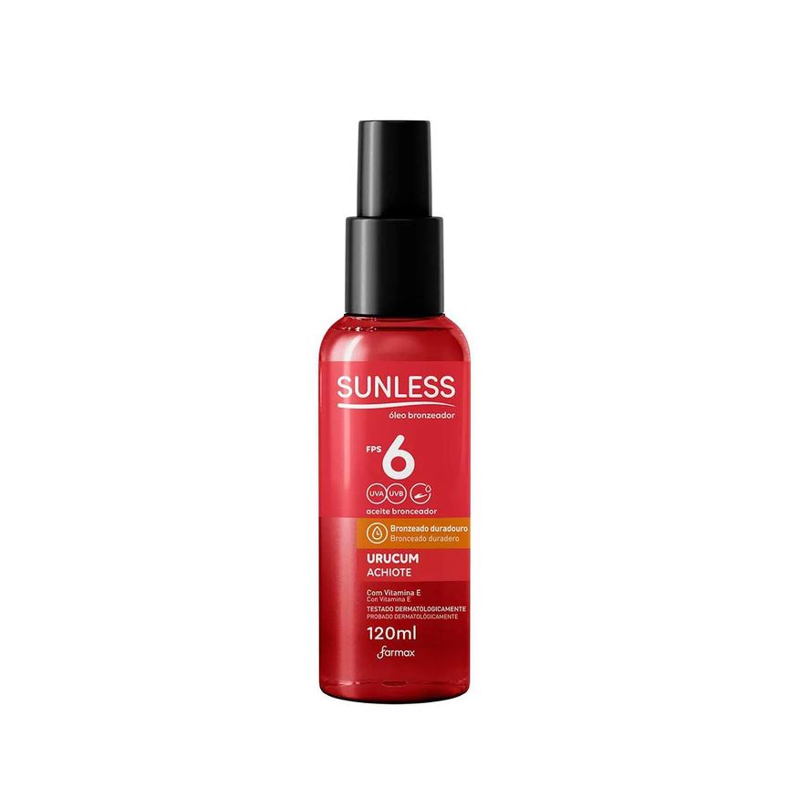 Sunless Óleo Bronzeador Urucum FPS 6 120ml