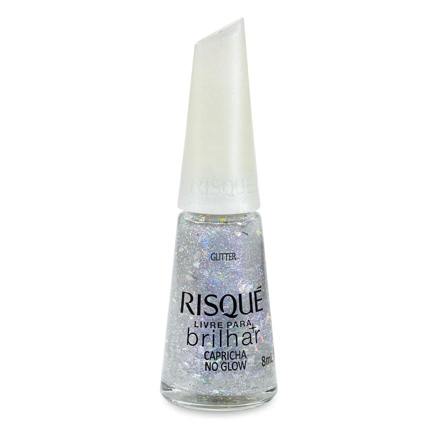 Risqué Esmalte Glitter Livre Para Brilhar 8ml – Capricha no Glow