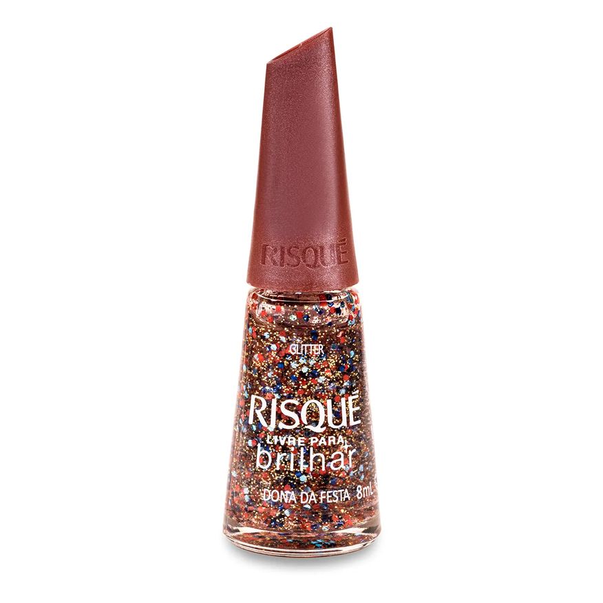 Risqué Esmalte Glitter Livre Para Brilhar 8ml – Dona da Festa