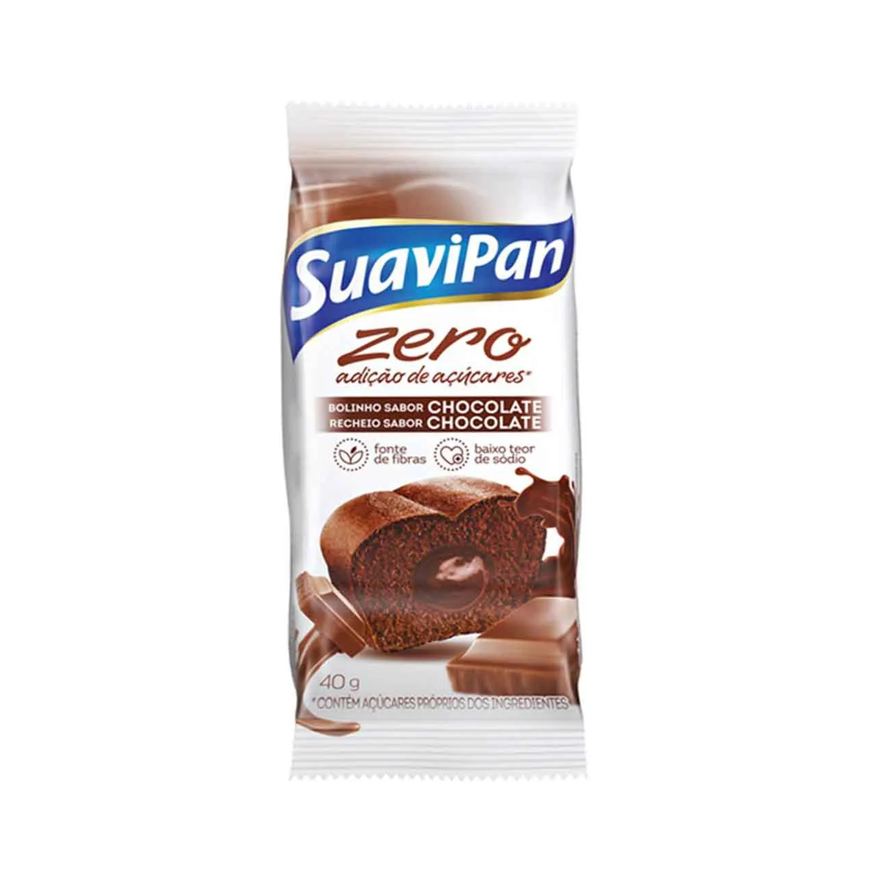 SuaviPan Bolinho Zero Açúcar Chocolate com Recheio de Chocolate 40g