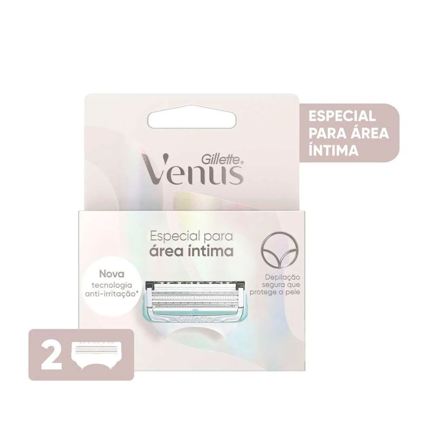 Gillette Refil para Aparelho de Depilar Venus Especial para Área Íntima 2 Unidades